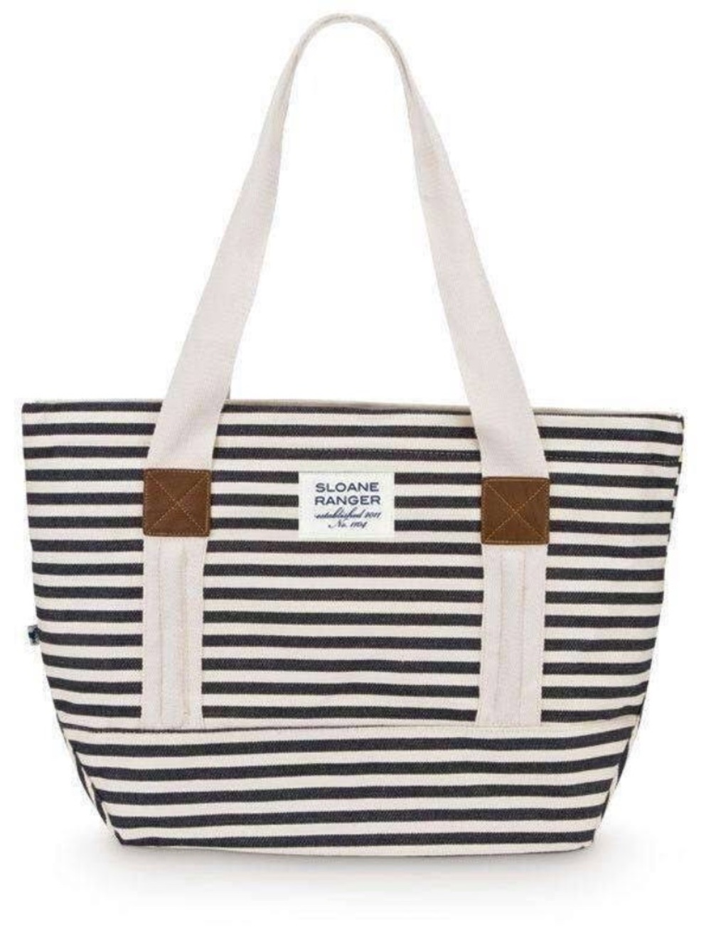 Sloan Ranger London Classic Canvas Tote Bag Denim Stripes Weekender Beach
